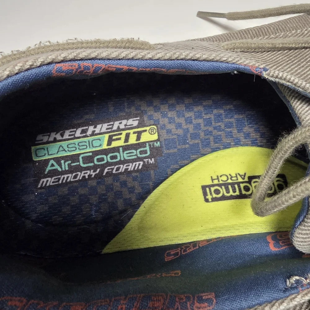Skechers Casual Canvas Boat Shoes - Gray Size 14